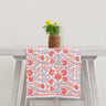 Pomegranate Cactus Flower Ivory 14"x108" Table Runner Available at Welcome Home Annapolis.