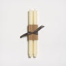 12" Fluted Church Taper Handmade Beeswax Candles | Cream