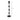 Black metal candlestick holder with a tiered stem and round base, shown on a white background with dimension labels indicating 12 inches tall and 3 inches wide.