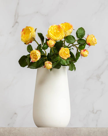 Artificial Yellow English Rose 22"
