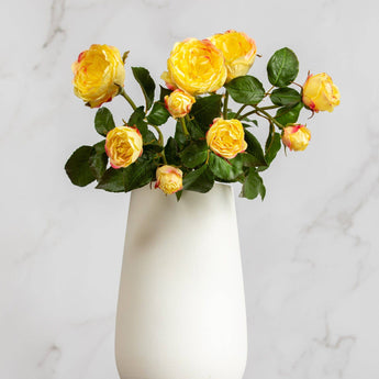 Artificial Yellow English Rose 22"