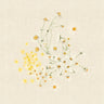 Beige Napkin daisy yellow white green