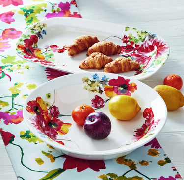 tag - Spring Floral Rectangular Platter Multi Earthenware