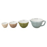 Neutral Small Stoneware Batter Bowl Collection in shades of cream, beige, green, and grey