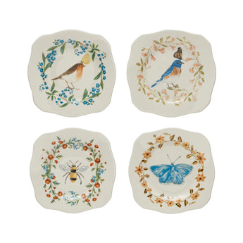 Bird & Insect Scallop Plate Collection