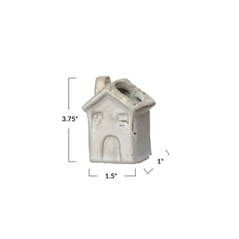 Stoneware House Toothpick Holder