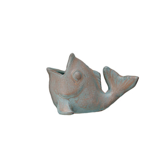 Stoneware Fish Toothpick Holder