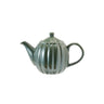 34 oz. Stoneware Ribbed Teapot, Reactive Glaze, Green (Each One Will Vary)