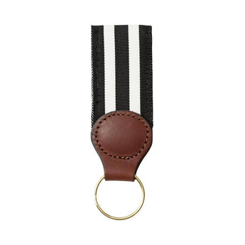 Black and white striped keychain