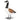 Decorative goose figure with a black base on a white background