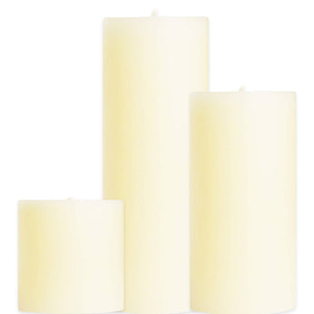 Shell White Unscented Pillar Candle Collection