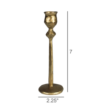 Measurements for HomArt - Sonrisa Taper Holder, Brass - Medium 7”H x 2.25”W