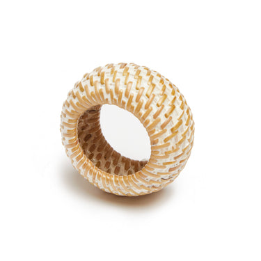 Caravan Home - Eclipse Whitewash Napkin Ring, Set of 4