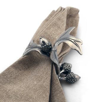 Vagabond House - Pewter Acorn & Oak Leaf Napkin Ring