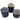 3pc Canister Set Asst Cobalt Lids w/ Cobalt Bases