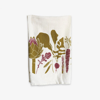 Spring Veggies Tea Towel