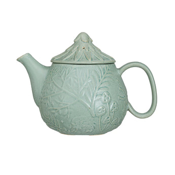 Embossed Stoneware Teapot