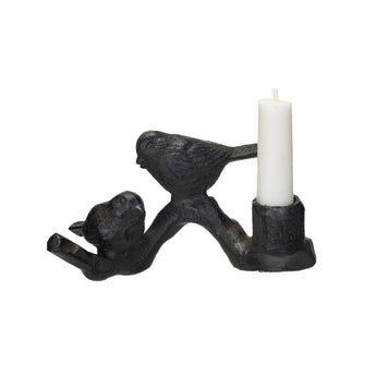 Cast Iron Birds Taper Holder