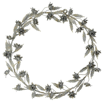 Homart White Distressed Metal Wreath