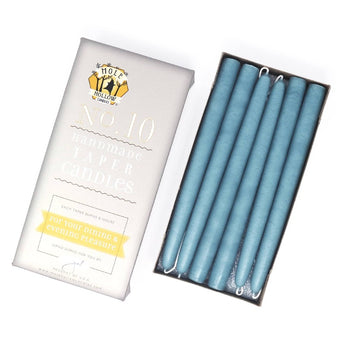 Dusty Blue Taper Candle Set