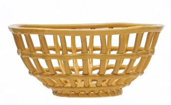 Mustard Stoneware Basket