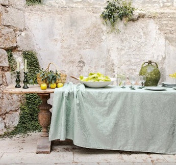 Mille Guipures Jade Tablecloth 100% Cotton