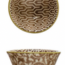 Small ceramic pinch pot bowls, each with different geometric patterns