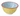 Blue and yellow pinch pot bowl