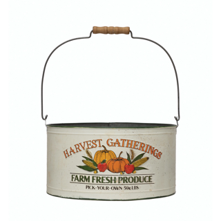 Harvest Gatherings Bucket, Metal